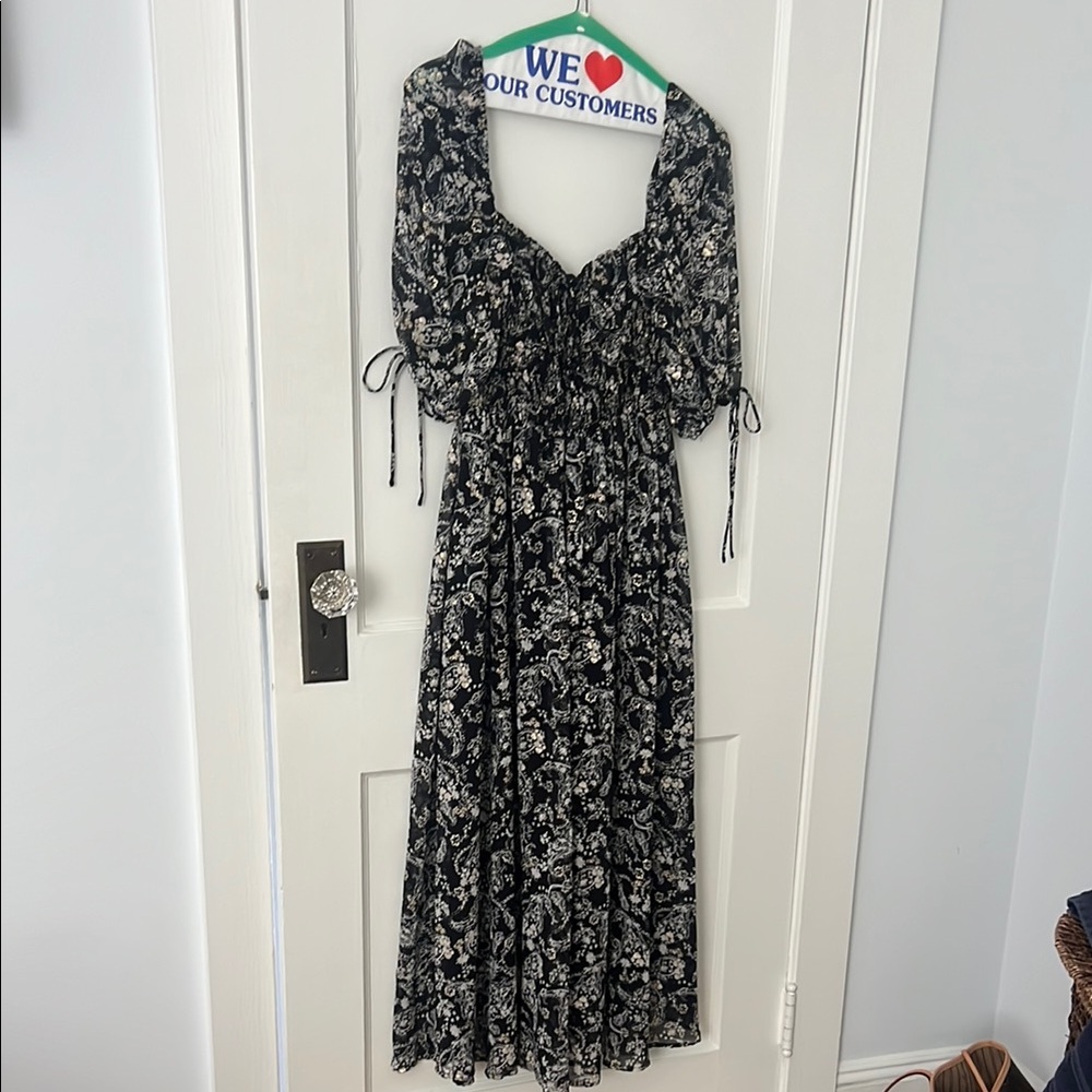 Floral Black Dress